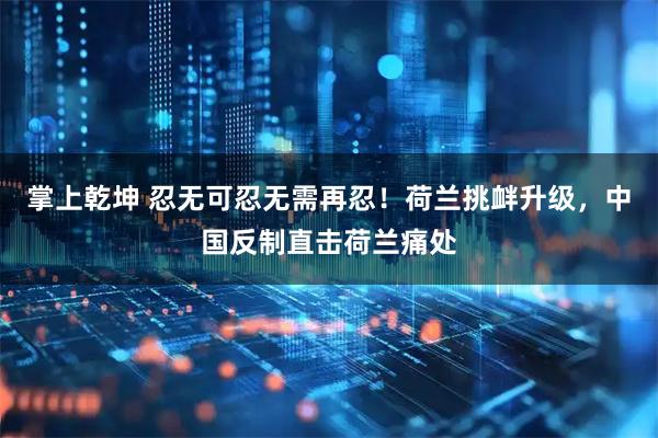 掌上乾坤 忍无可忍无需再忍！荷兰挑衅升级，中国反制直击荷兰痛处