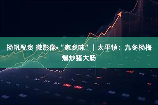 扬帆配资 微影像•“家乡味”｜太平镇：九冬杨梅爆炒猪大肠